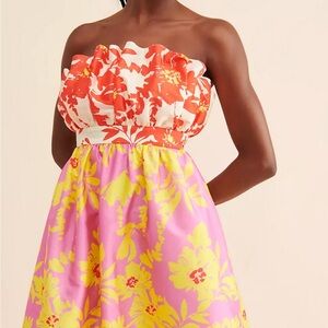 Anthropologie Vineek Bahl Strapless Midi Dress